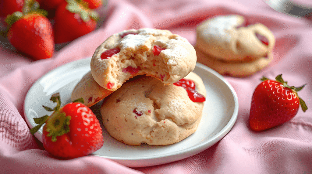 Strawberry Cake Cookies