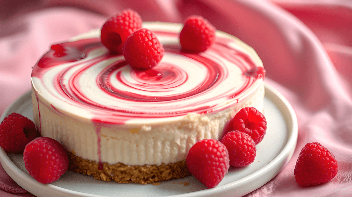 Raspberry Swirl Cheesecake