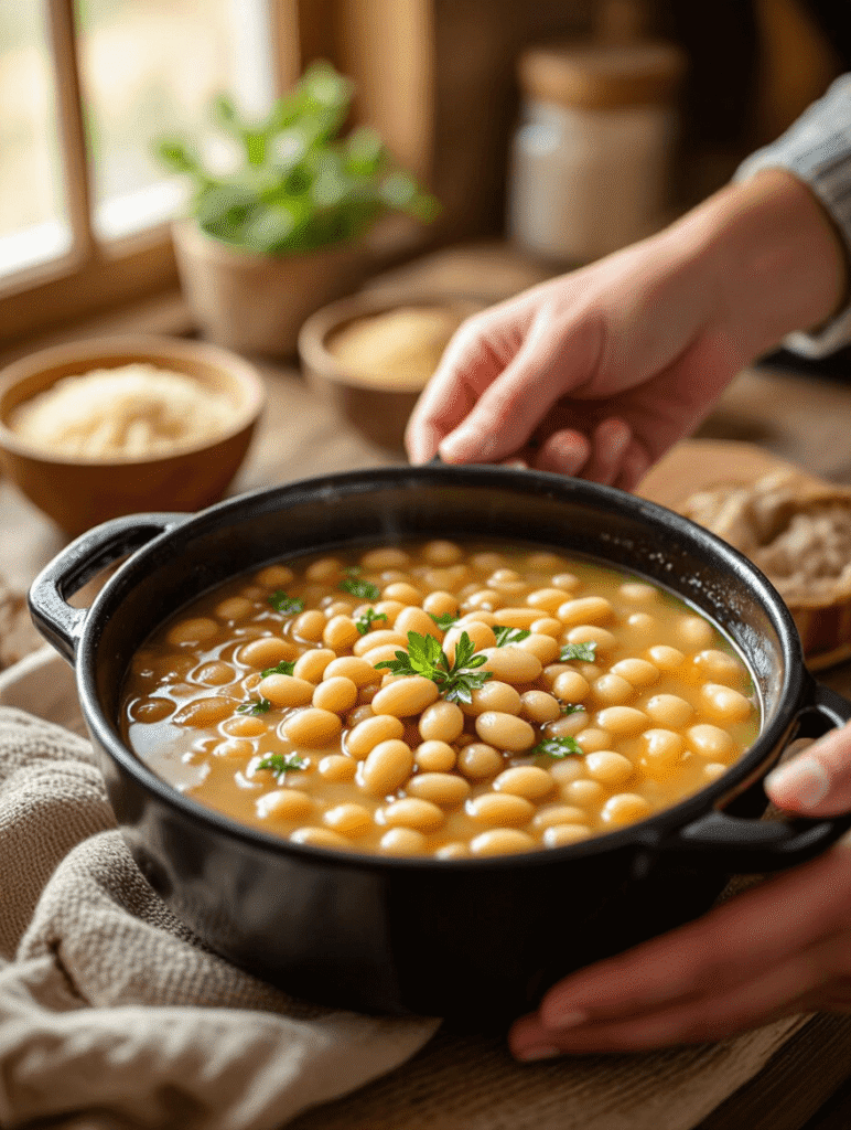 High Protein White Bean Soup: Your New Favorite Easy Weeknight Meal! 4 Served High Protein White Bean Soup ready to enjoy