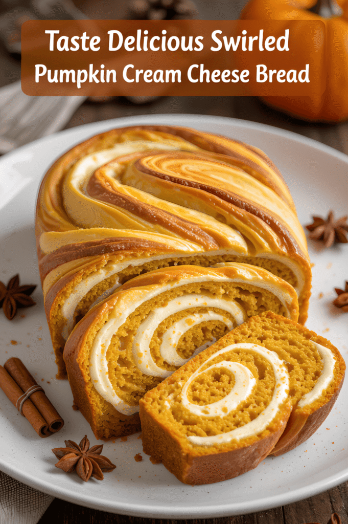 Taste Delicious Swirled Pumpkin Cream Cheese Bread: Your Ultimate Fall Comfort! 2 Fresh ingredients for Swirled Pumpkin Cream Cheese Bread on rustic board