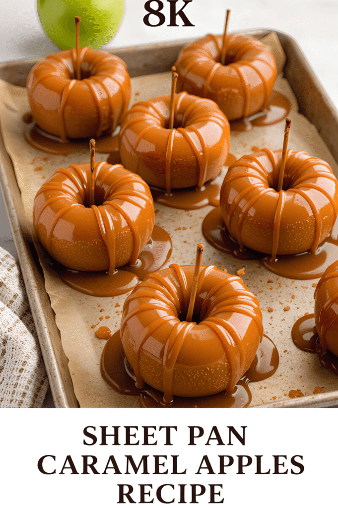Easy Sheet Pan Caramel Apples: The Ultimate Thanksgiving Dessert Dip! 2 Fresh ingredients for Easy Sheet Pan Caramel Apples on rustic board