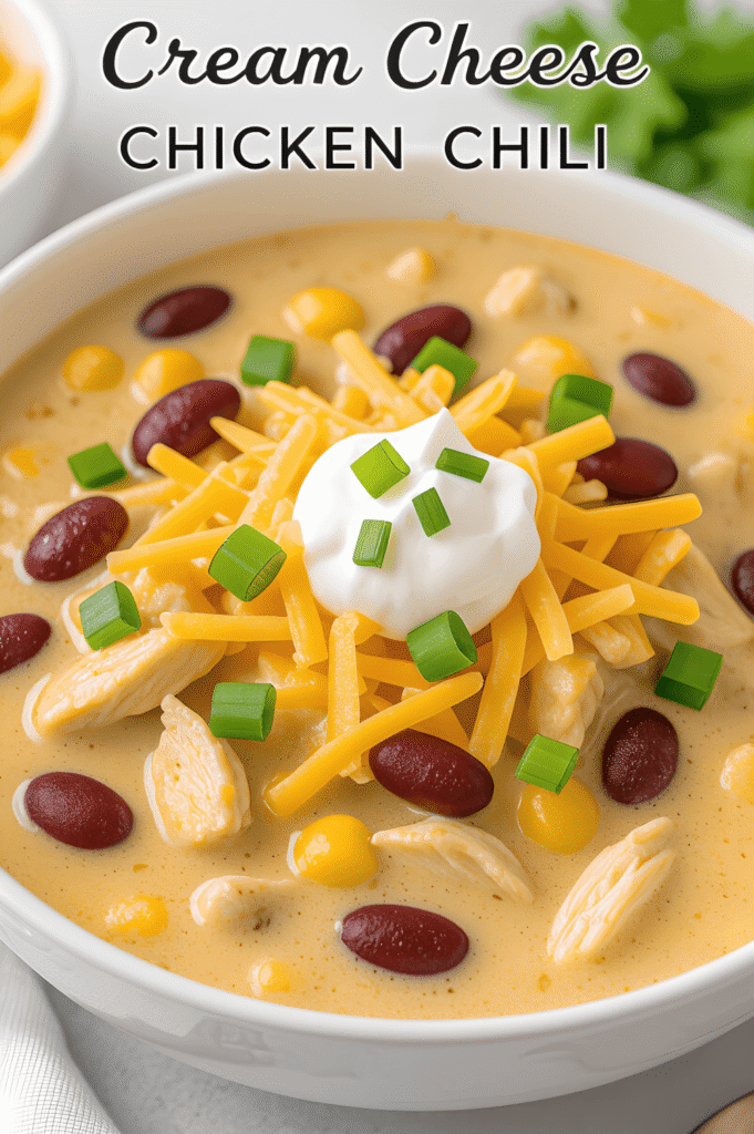 The Coziest Cream Cheese Chicken Chili (Easiest Recipe Ever!) 2 Cream Cheese Chicken Chili
