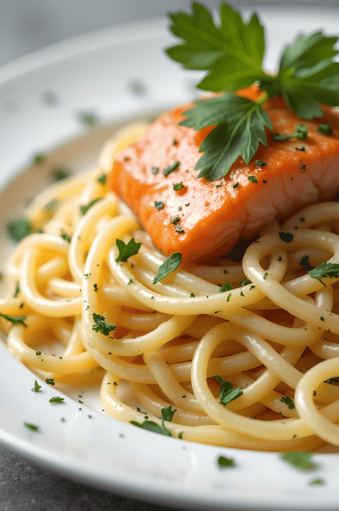 My Favorite Creamy Garlic Salmon Pasta (Ready in 30 Minutes!) 2 Creamy garlic salmon pasta