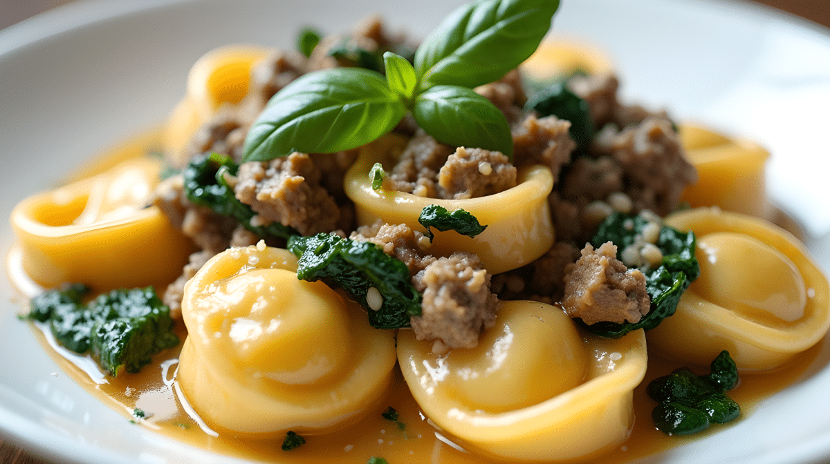 Garlic Butter Beef and Spinach Tortellini 1 Garlic Butter Beef and Spinach Tortellini