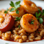 Easy One-Pot Shrimp Sausage Dirty Rice
