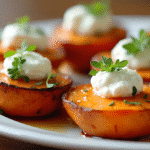 Roasted Sweet Potato Rounds with Honey & Feta