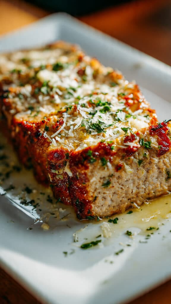 Juicy Garlic Parmesan Chicken Meatloaf 2 Juicy Garlic Parmesan Chicken Meatloaf