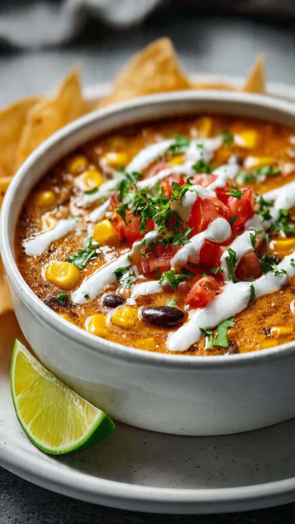 best healthy high protein creamy taco soup 1