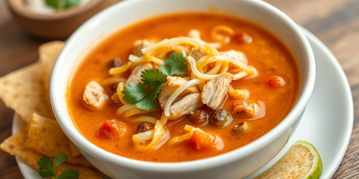 Velvety Chicken Tortilla Soup
