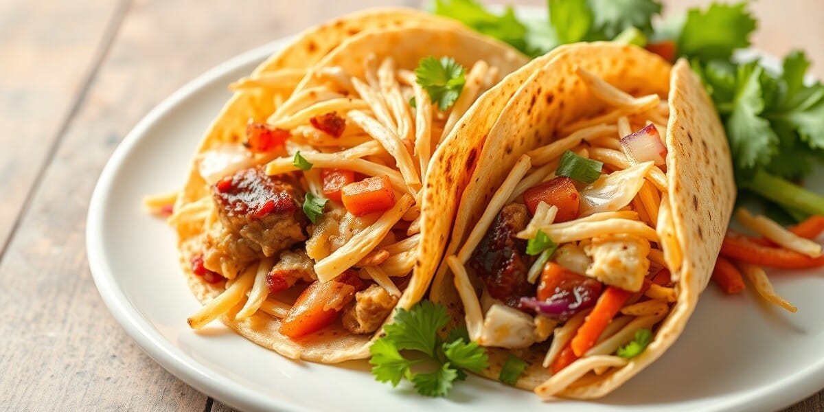 BBQ Chicken Coleslaw Wraps