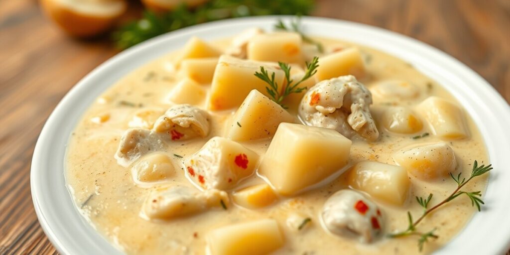 Crockpot Creamy Chicken and Potato Soup