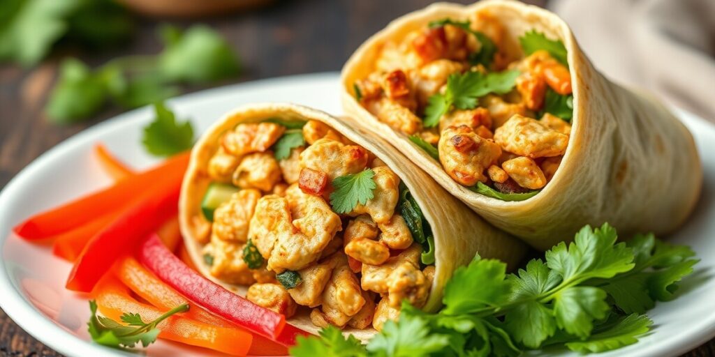 Thai Peanut Chicken Wrap