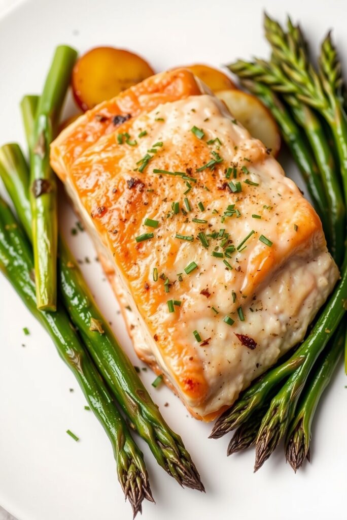 Baked Salmon With Potatoes And Asparagus Recipe For A Delicious Dinner 2 Baked Salmon with Potatoes and Asparagus