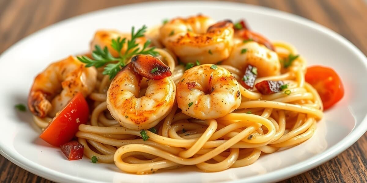 Blackened Shrimp Stroganoff Recipe With Creamy Mushroom Sauce 1 Blackened Shrimp Stroganoff