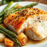 Baked Salmon with Potatoes and Asparagus