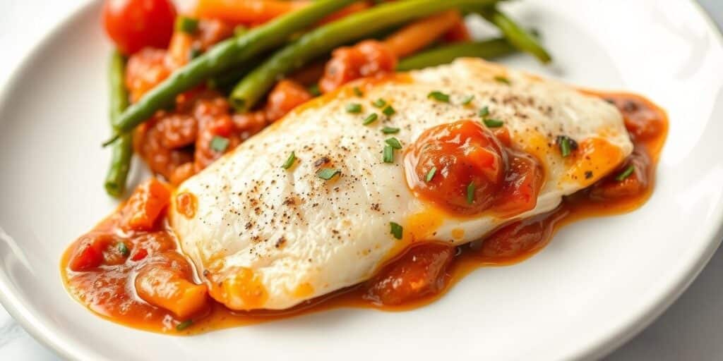 Quick Tilapia in Roasted Pepper Sauce