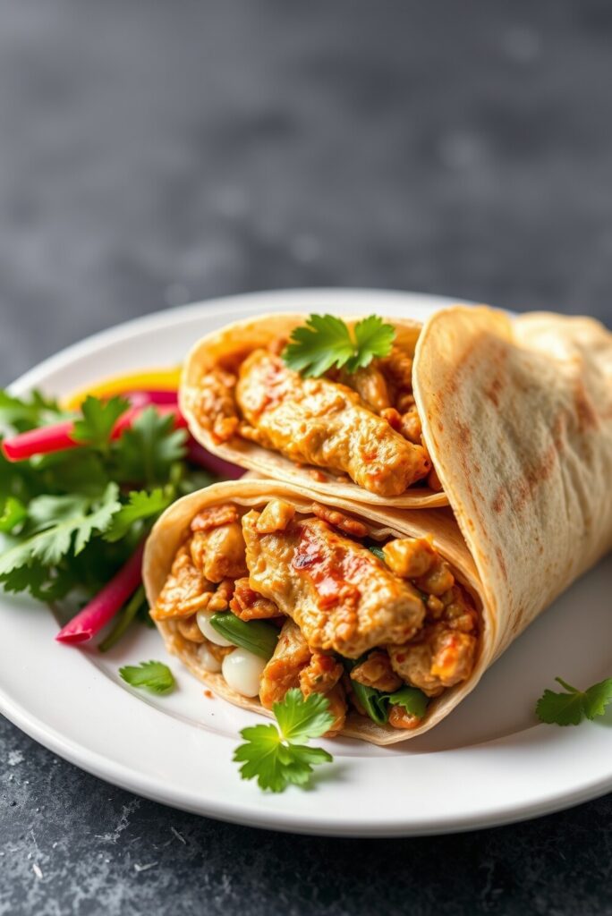 Thai Peanut Chicken Wrap