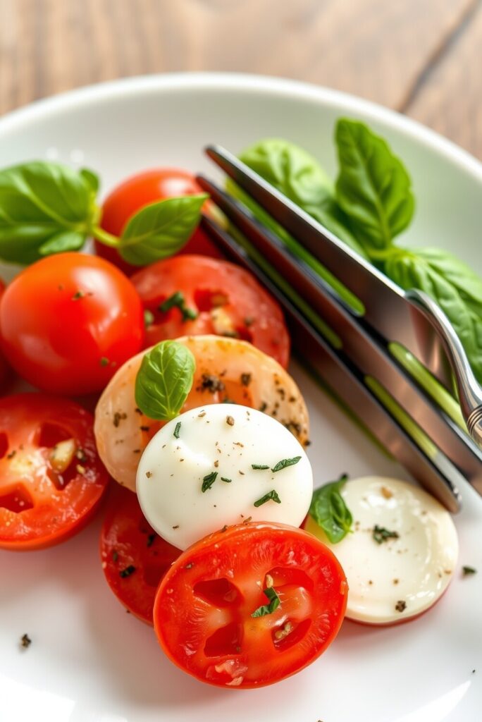 Easy Cucumber Caprese Salad