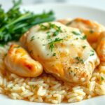 Chicken Scampi with Creamy Garlic Parmesan Rice