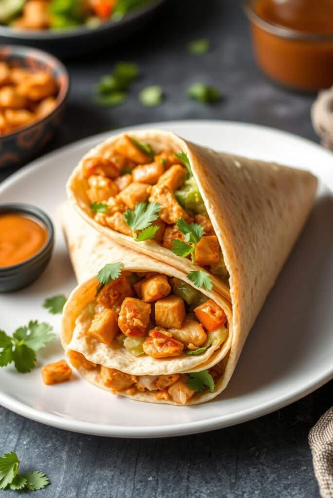 Thai Peanut Chicken Wrap