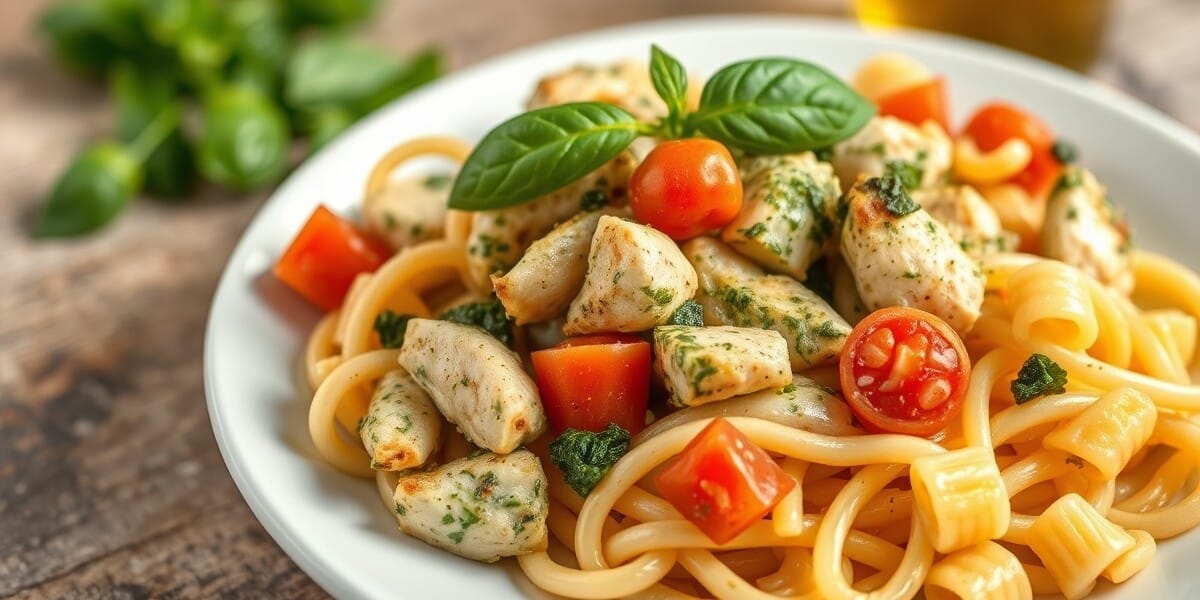 Easy Chicken Pesto Pasta Salad Recipe For A Quick And Delicious Meal 1 Easy Chicken Pesto Pasta Salad