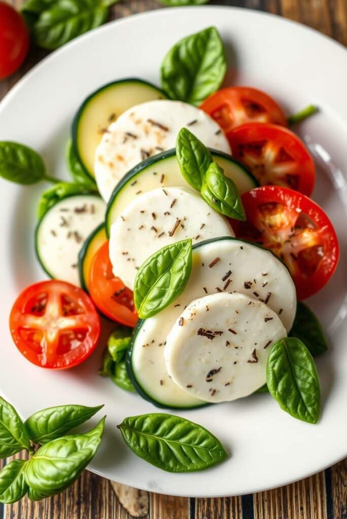 Easy Cucumber Caprese Salad