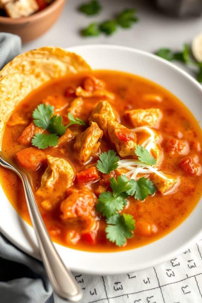 Velvety Chicken Tortilla Soup