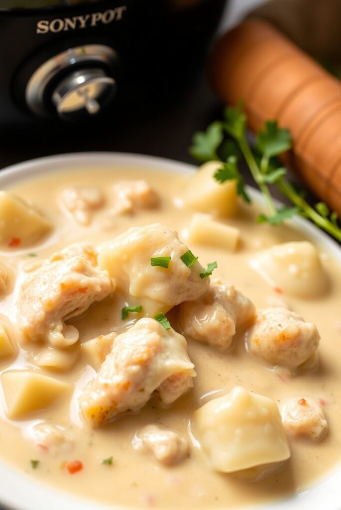Crockpot Creamy Chicken And Potato Soup Recipe For A Cozy Night 2 Crockpot Creamy Chicken and Potato Soup