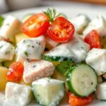 Creamy Cucumber Salad with Greek Yogurt Dressing