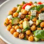Chickpea Feta Avocado Salad