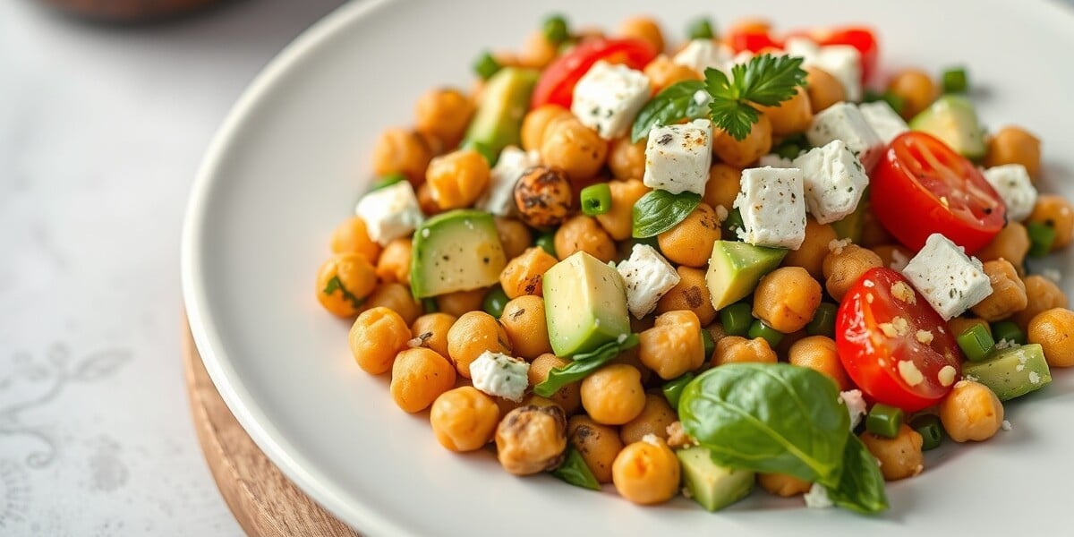 Chickpea Feta Avocado Salad Recipe With Refreshing Mediterranean Flavors 1 Chickpea Feta Avocado Salad