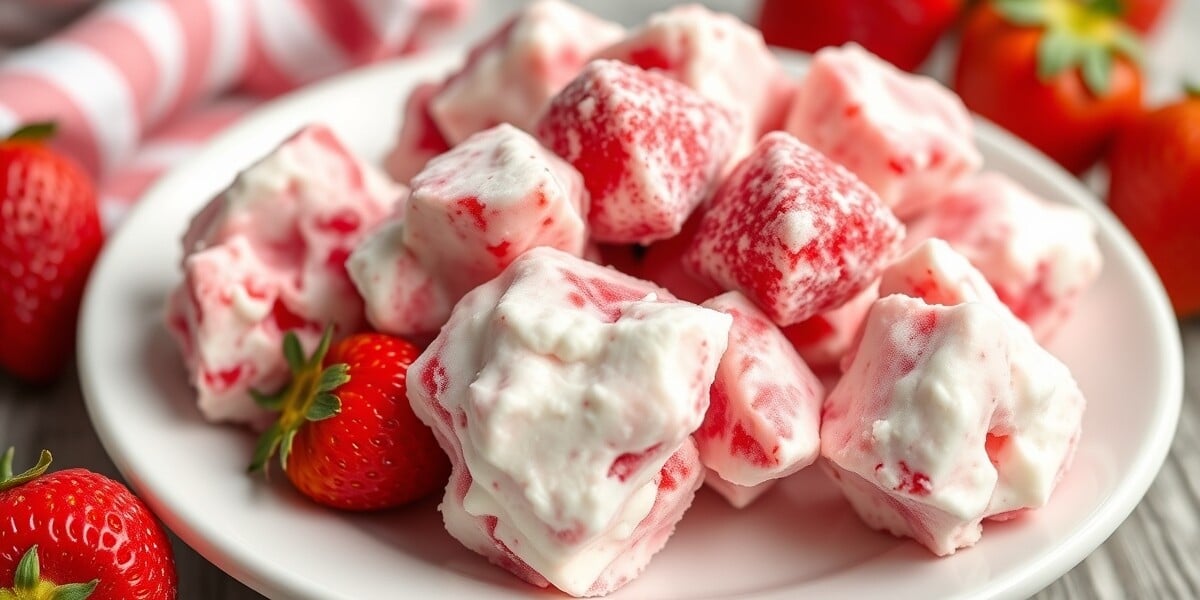 Frozen Strawberry Yogurt Clusters