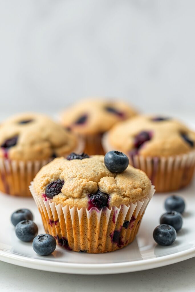 Healthy Greek Yogurt Blueberry Protein Muffins
